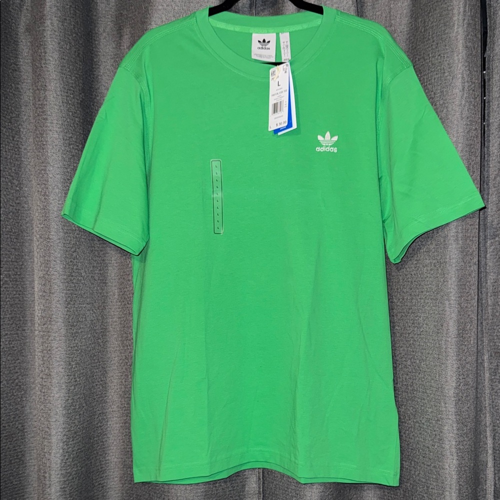 NWT Men's adidas Originals Trefoil Essentials Energy Green Tee
